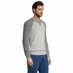 Men's Lands' End Cashmere Mixed Stitch Sweater -Cheap Mens Casual Outdoor Clothing Store 5960469 ALT2