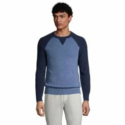 Men's Lands' End Cashmere Mixed Stitch Sweater