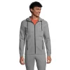 Men's Lands' End Performance Full-Zip Hoodie -Cheap Mens Casual Outdoor Clothing Store 5978064 Cement Heather