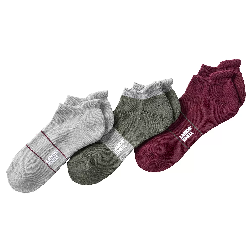 Men's Lands' End 3-Pack Performance Ankle Socks 4 Men's Lands' End 3-Pack Performance Ankle Socks - Image 2