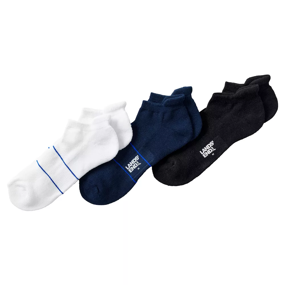 Men's Lands' End 3-Pack Performance Ankle Socks 7 Men's Lands' End 3-Pack Performance Ankle Socks - Image 5