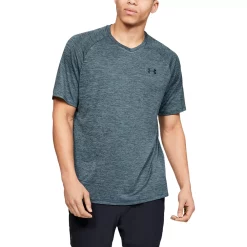Men's Under Armour Tech 2.0 V-Neck Tee -Cheap Mens Casual Outdoor Clothing Store 6225819 Wire Black